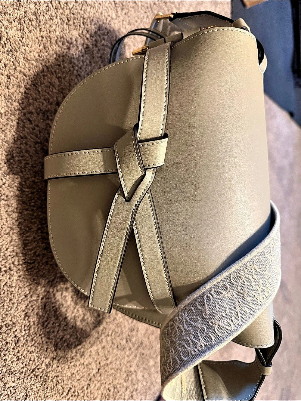 Small Bag in Soft Grained Calfskin like Crossbody light gray